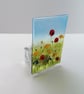 Wildflower tea light holder, gift for her, home decor. fused glass art, summer c - Image 7