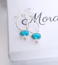Turquose teardrop statement earrings - Image 2