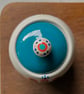 Hand Painted Mandala Ceramic Sugar Bowl, Retro Modern Pottery - Image 6