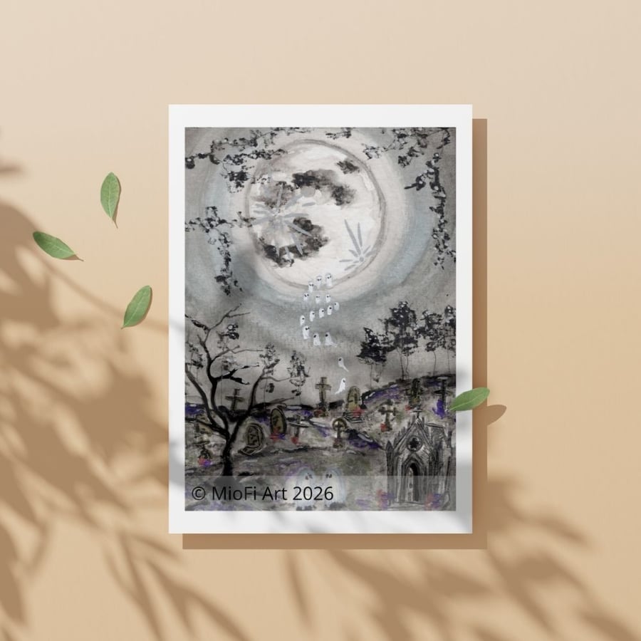 Danse Macabre, Mixed-Media Print