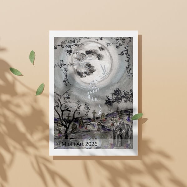 Danse Macabre, Mixed-Media Print