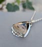 Sterling Silver Petrified Palm Wood Statement Gemstone Necklace - JBJ2082