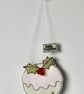 'Happy Christmas Pudding' - Handmade Decoration - Image 3