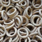 5 Beech wood rings Sensory toy  56mm  peg dolls 