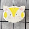 Ceramic Cat decoration yellow
