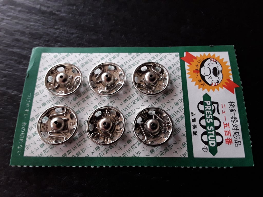 1 2" 13mm Press Stud (6 pieces) Snap Fasteners Size 9