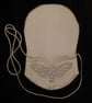 Ivory silk hand beaded butterfly handmade wedding pochette bag - Image 4