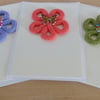 Set of 3 Knitted Flower Cards
