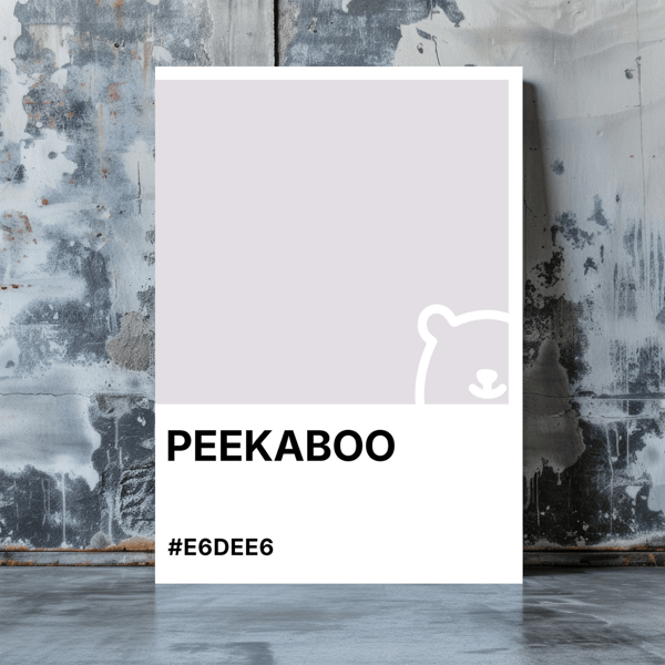 PEEKABOO Greeting Card – Colour Swatch Series (A6, Blank Inside)