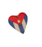 Cuban flag earrings, love Cuba,loveheart jewellery, caribbean queen,hand painted - Image 3