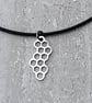 Leather choker necklace, Honeycomb pendant, Boho jewellery for women - Image 4