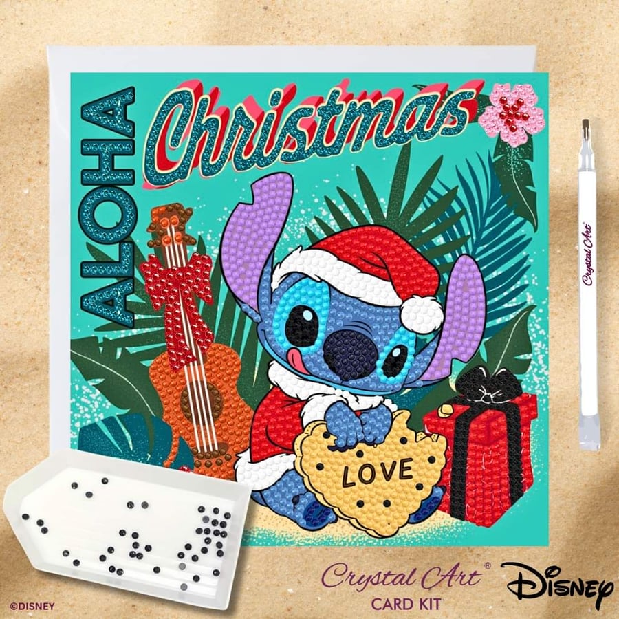 Stitch diamond painting christmas card