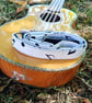 1.5 inch ukulele strap black and white musical notes 