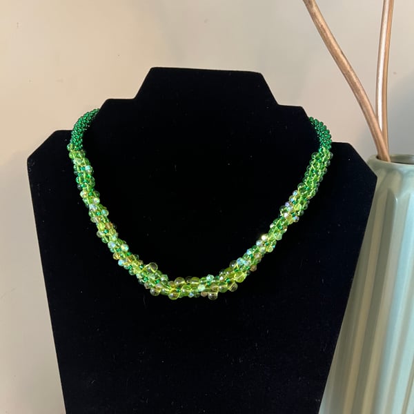 Gaynor Necklace - Lime Green 