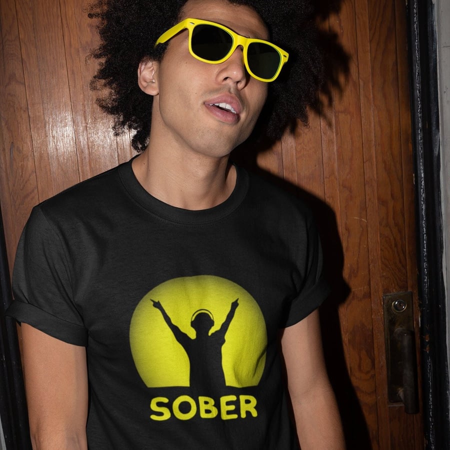 Sober DJ Sober Shirt Sobriety gift, AA gift sober rave shirt for women