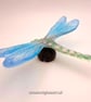 Handmade Fused Glass Dragonfly Garden Stake “Daphne “ - Image 4