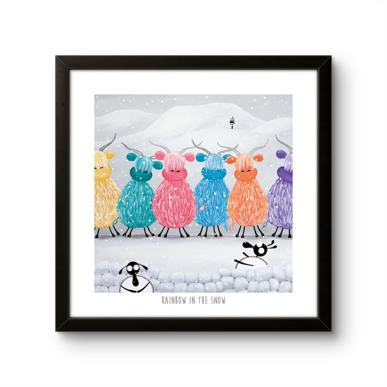 Rainbow In The Snow - 10" print