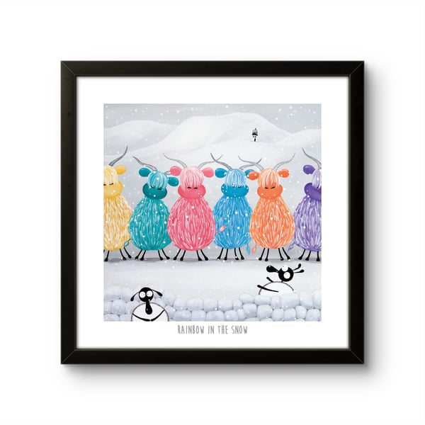 Rainbow In The Snow - 10" print