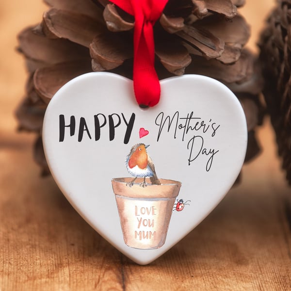 Happy Mother's Day Ceramic Heart