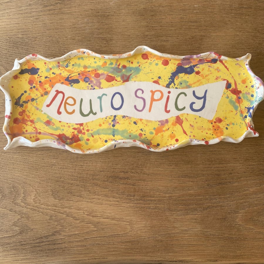 Neurospicy ceramic plate