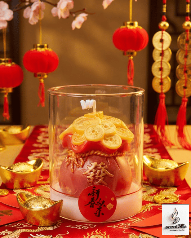 The "Fa" Treasure Pouch: Wealth & Prosperity Artisan Candle