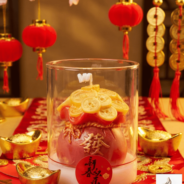 The "Fa" Treasure Pouch: Wealth & Prosperity Artisan Candle