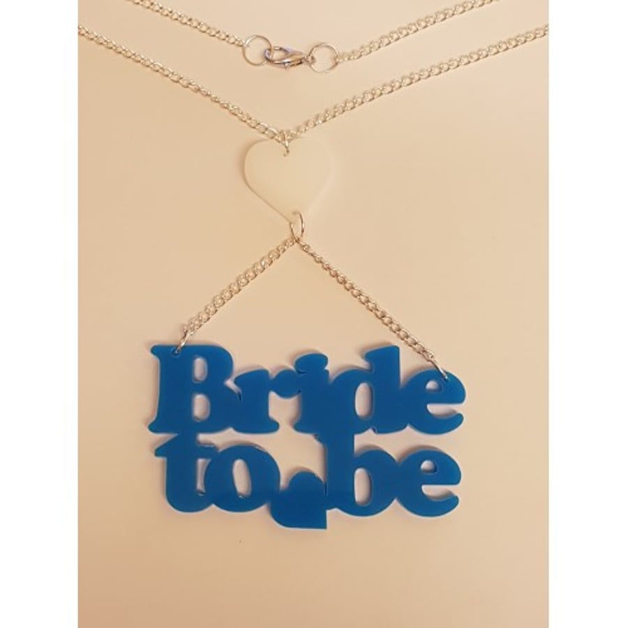 Bride to Be Hen Party Necklace - Acrylic
