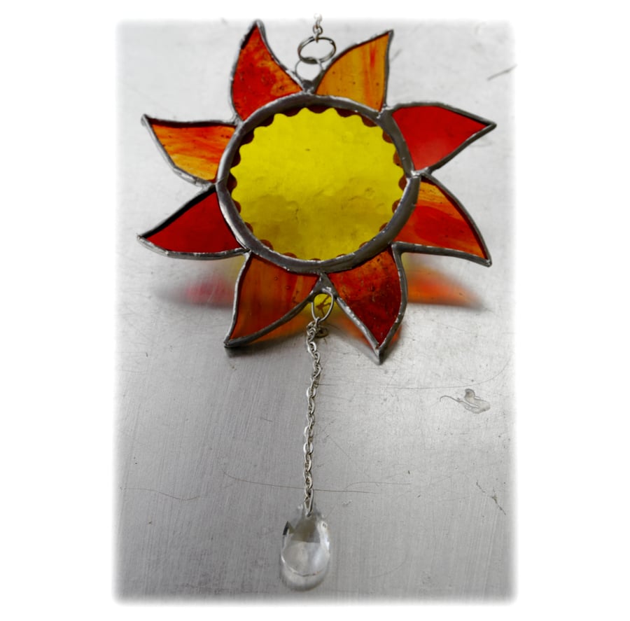 Sun Suncatcher Stained Glass Handmade Sunshine 012