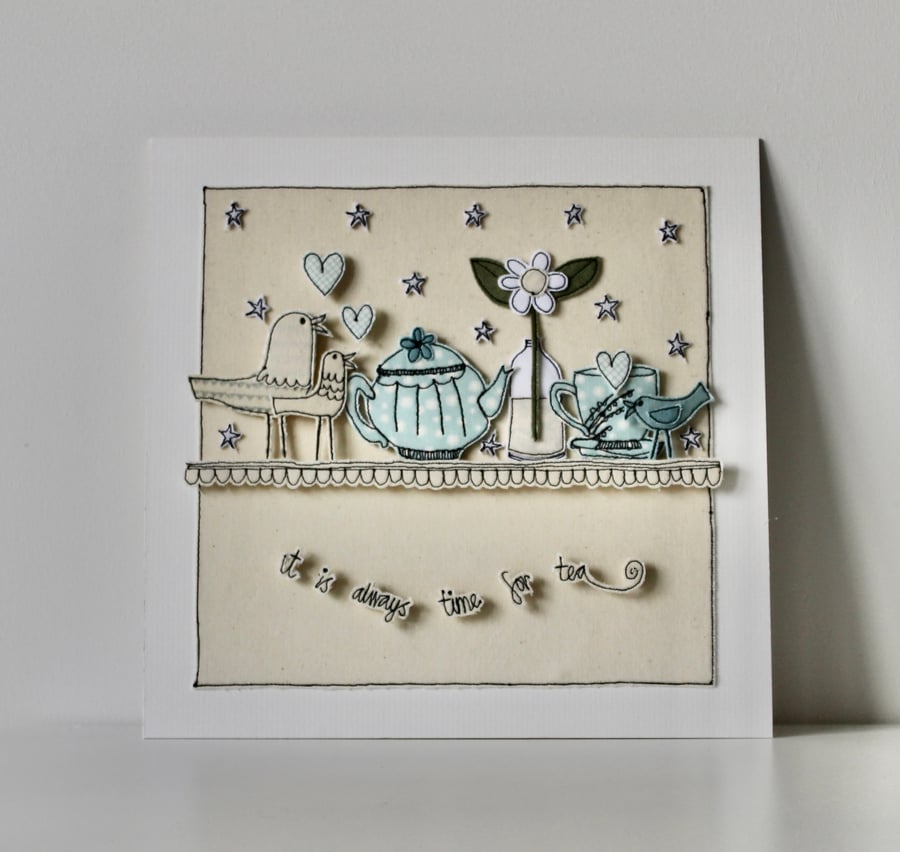 'It is always time for tea 1' - Frameable Textile