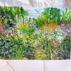 Lively garden - art greeting card