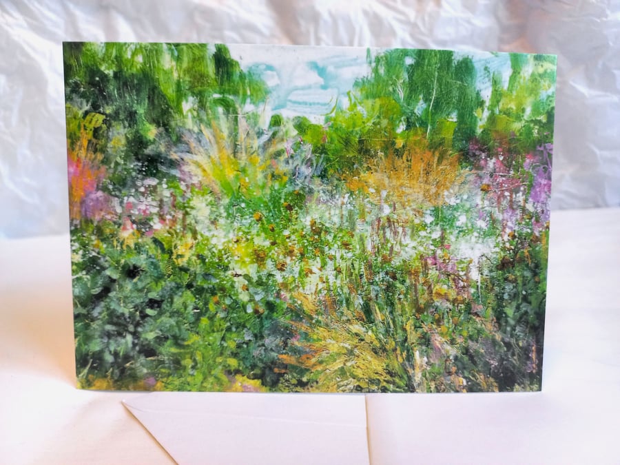 Lively garden - art greeting card