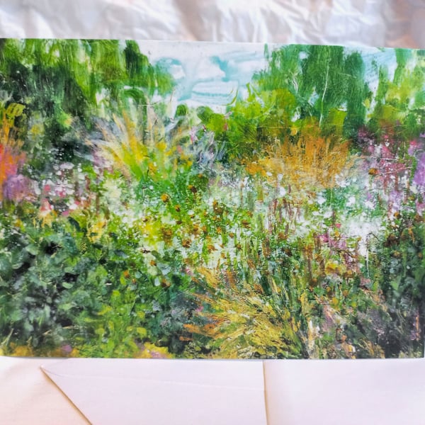 Lively garden - art greeting card