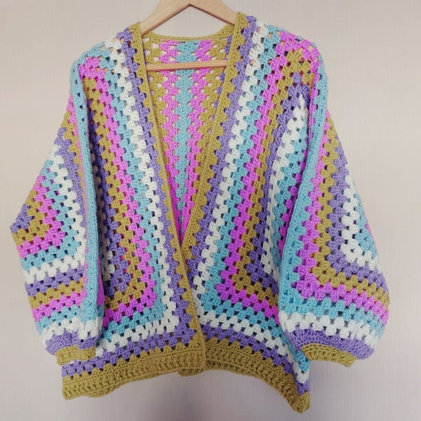 Crochet Granny Hexi Cardigan 