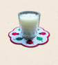 Ladybird Candle Mat - Embroidered Garden Home Decor