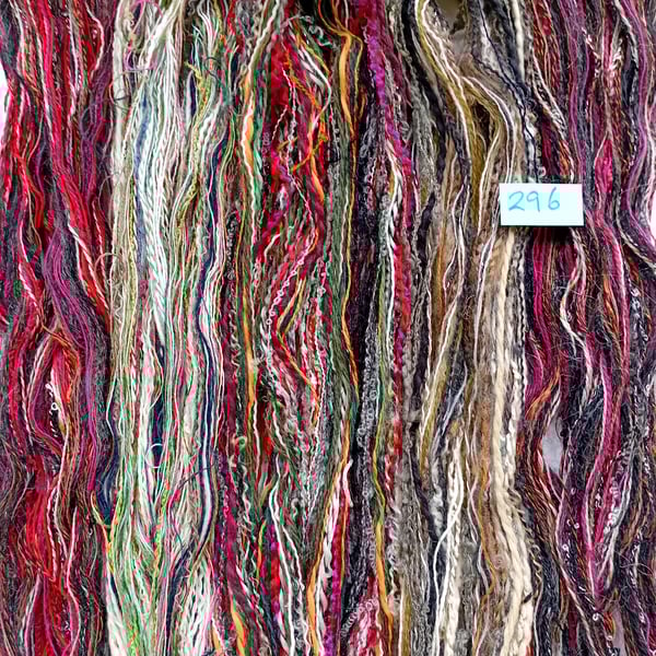 Textured yarns, creative threads, mixed media fibres, weaving thrums