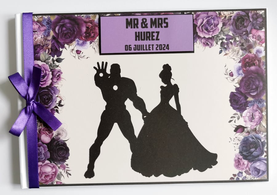 Ironman wedding guest book, superheroes comics wedding guest book