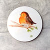 Watercolour Robin Round Coaster