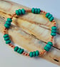 Turquoise & Copper Bracelet, December Birthday, Sagittarius, Anniversary Gift - Image 6