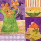 Original art Collage entitled Oranges and Lemons