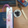 Blackberry girl , original hand drawn bookmark