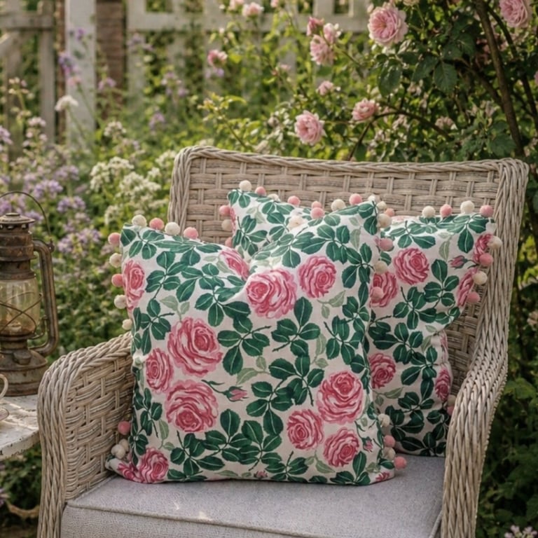 Emma Bridgewater Rose Cushion Cover