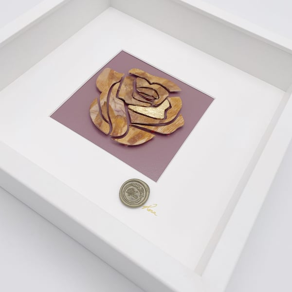 Marie, botanical artwork made of daylily and snapdragon petals