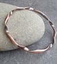 Copper ribbon twist bangle, 7th anniversary gift, Solid copper jewellery - Image 5