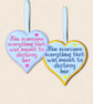 She Overcame Everything Heart Hanger - Inspirational Embroidered Felt Decoration