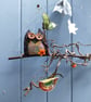 Woodland Wall Hanging, Fabric Owl Art - Image 2