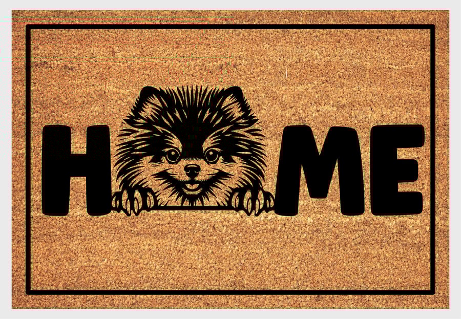 Pomeranian Home Door Mat No.2 - Pomeranian Welcome Mat - 3 Sizes