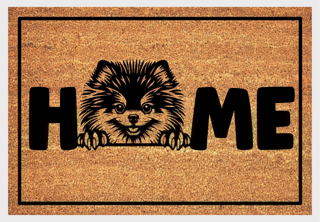Pomeranian Home Door Mat No.2 - Pomeranian Welcome Mat - 3 Sizes