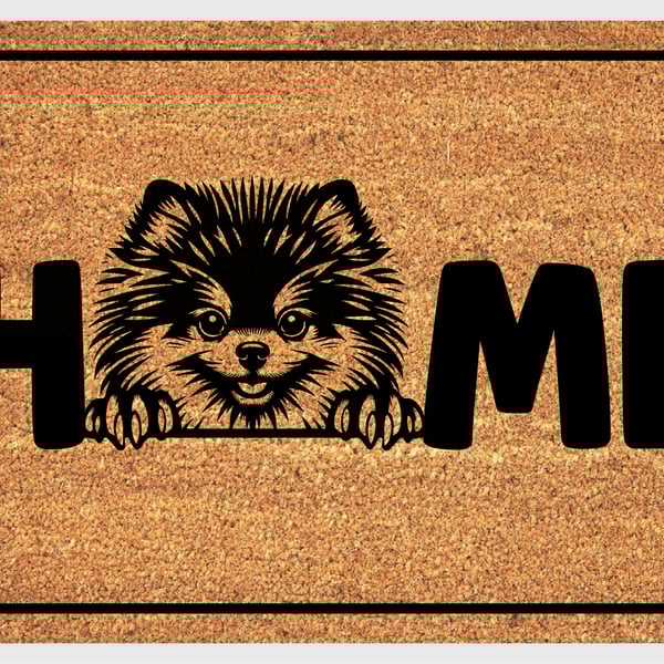 Pomeranian Home Door Mat No.2 - Pomeranian Welcome Mat - 3 Sizes