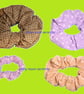 Small Scrunchie, White Dots on Lilac  - Image 2