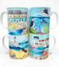 Puffin Mug - Seaside Watercolours - Nautical Coastal Kitchen Decor - Image 4